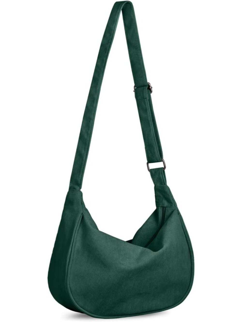 Women's Green Corduroy Crescent Crossbody Bag Small Sling Hobo Dumpling Bags